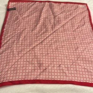 Coach red and white signature print scarf